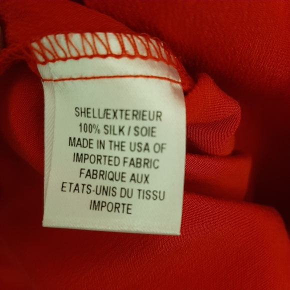 Milly 100% Silk Red Dress Size 8 - Picture 4 of 5